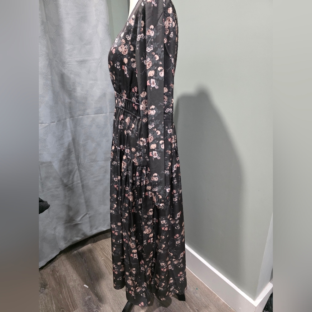 Lucky Brand.Long sleeve floral midi dress - Picture 5 of 11